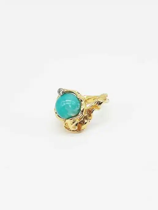 B289V133 Ring GILBERT ALBERT zerknittertes Gelbgold