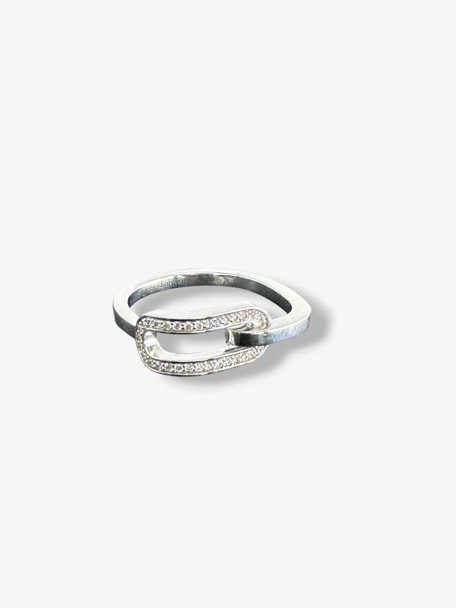 B537V48 Ring DINH VAN Maillon aus Weissgold mit Diamanten